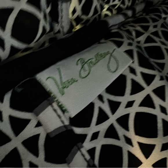 VERA BRADLEY Night & Day 2010 Metropolitan Computer Bag Weekender Black White - Picture 15 of 16